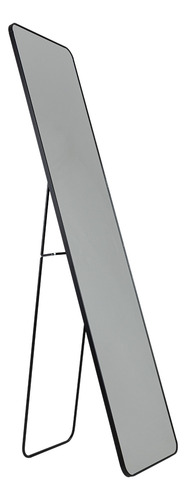 Espejo De Piso Cuerpo Completo Con Soporte Y Marco De Metal Marco Plateado Mirel GNM01