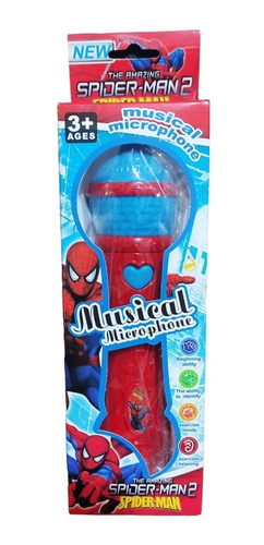 Micrófono Para Niños Paw Patrol Spiderman Sonido Luz Juguete