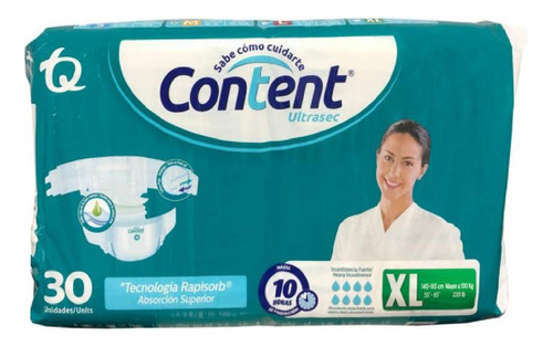 Pañal Content Talla  Xl X 30