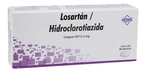 Losartán Hidroclorotiazida 30 Grageas 50/12.5mg