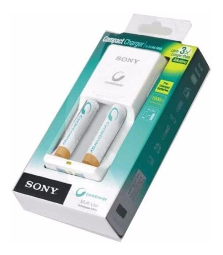 Imagen 1 de 3 de Cargador Pilas Sony Aa-aaa + 2 Pilas Aa - Aj Hogar
