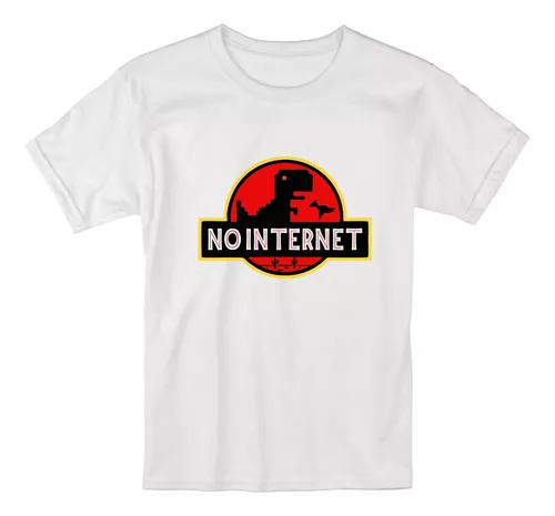 Camisa Geeks - Sem Internet - Jogo Do Dinossauro