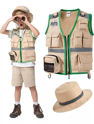 Conjunto De Disfraz De Explorador Para Niños Chaleco De Exp