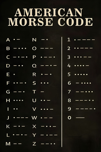 Póster American Morse Code Autoadhesivo 100x70cm #530