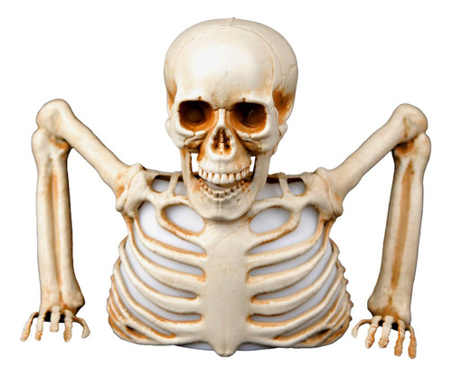 Esqueleto Medio Torso Led 20cm Decoracion Halloween