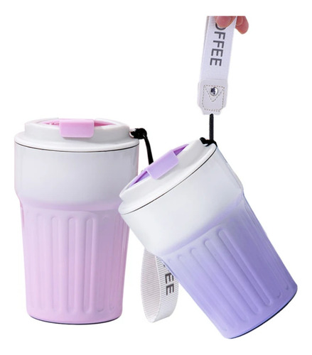 Vaso Termico P/café Acero Inoxidable Caliente Y Frio Violeta Coffe Cup