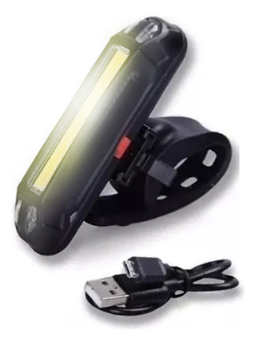 Lanterna Led Traseira 2 Cores Bike Sinalizador Usb Bs2688 Cor Preto