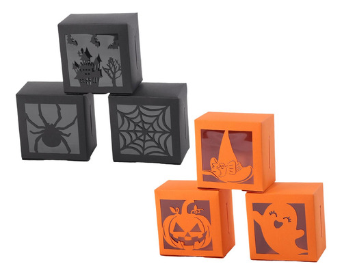 6 Cajas De Dulces Compatible Con Truco O Trato, Cajas De