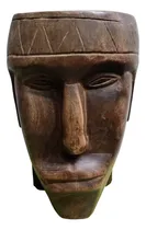 Comprar Antigua Escultura Moai Isla De Pascua Talla Madera Dura 