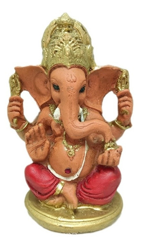 Ganesh Figura Resina Dios De La Prosperidad 12 Cm Preparada