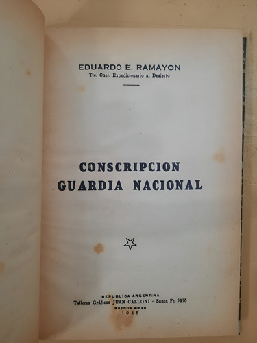 Conscripción Guardia Nacional | Eduardo Ramayon (Usado)