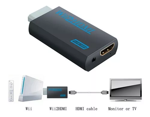 Wii To Hdmi Converter Adaptador Wii Conector de audio de video de alta  definición