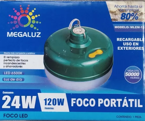 Foco portátil recargable 24w