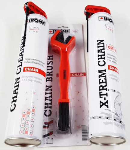 Kit Ipone Limpiador De Cadena + Lubricante + Cepillo Juri