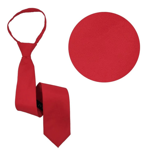 8 Pcs Gravata Vermelha Com Zíper - Casamento, Uniforme.