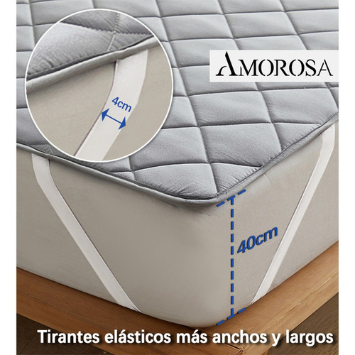 Individual Protector Cubre Colchón Con Tiras Elásticas