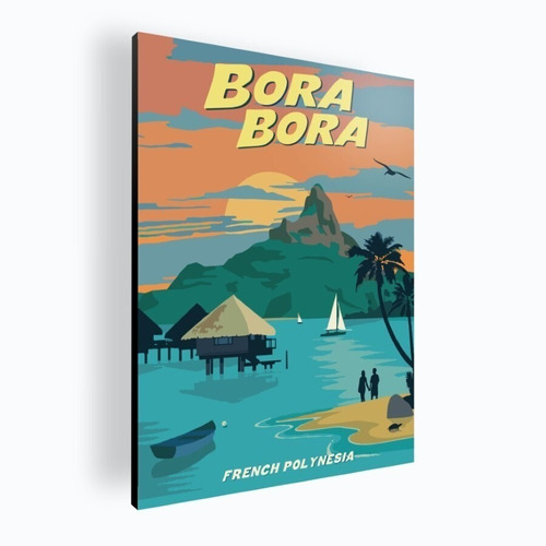 Cuadro Decorativo Mural Poster Bora Bora 60x84 Mdf