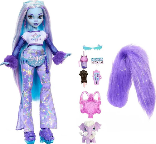 Muñeca Monster High Abbey Bominable Yeti Con Pet Mammoth