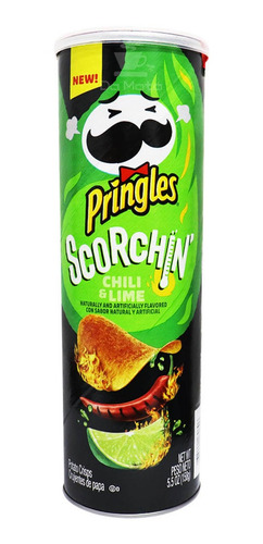 Batata Pringles Impotada Estados Unido Scorchin Chili & Lime