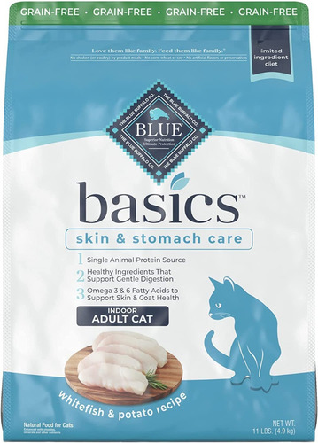 Alimento Para Gato Blue Buffalo Basics Sabor Pez-papa 4.9kg