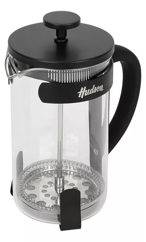 Cafetera Vidrio Acero Inoxidable Prensa Francesa 600ml Negra