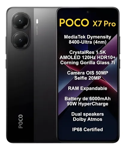 Poco Xiaomi X7pro 12512gb Black Verso Global Lancamento