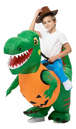 Halloween Traje De Dinosaurio Inflable Para Niños 8dpsk