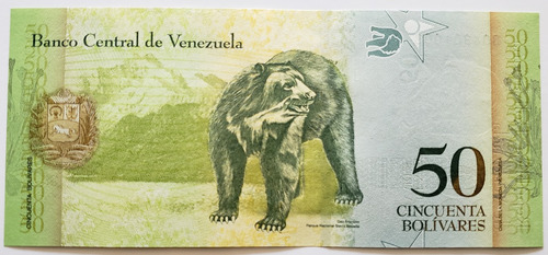 Imagen 2 de 2 de Billete Venezuela 50 Bolívares Marzo 2007 B8 Unc 1ra Emisión