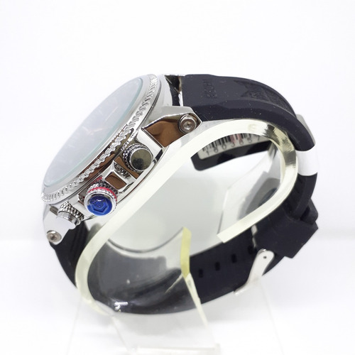 Relógio Masculino Weide Anadigi Wh-6403 Preto E Prata