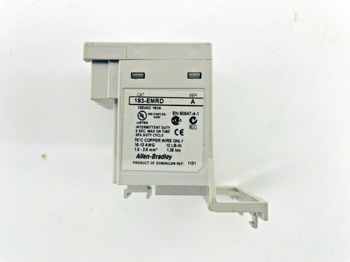 New Allen Bradley 193-emrd Reset Solenoid 120v Bbt