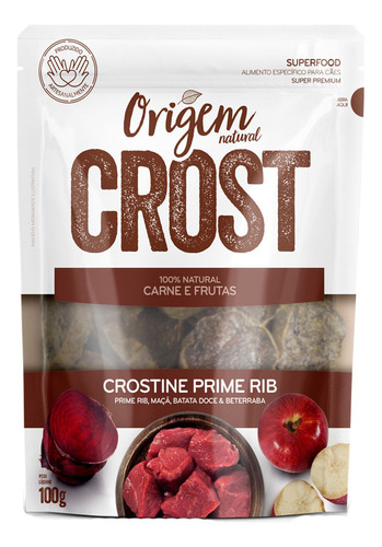 Petisco Cães Origem Natural Crost Crostine Prime Rib 100 G
