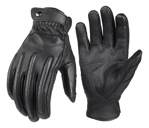 Guantes De Moto De Piel De Oveja Estilo Pantalla Táctil