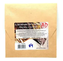 Comprar Laminas Dorado A La Hoja Color Plata Con 10 Laminas 14x14cm