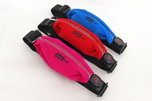 Cangurera Deportiva Led Glow Nait - Recargable - Rosa