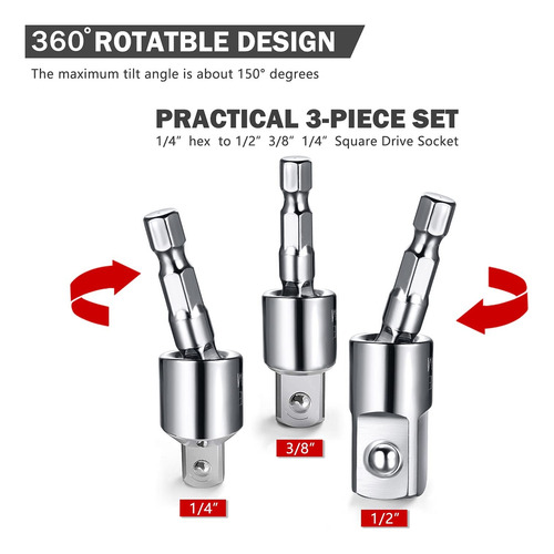 Convertidor Hexagonal Destornillador Adaptador Taladro Eléct