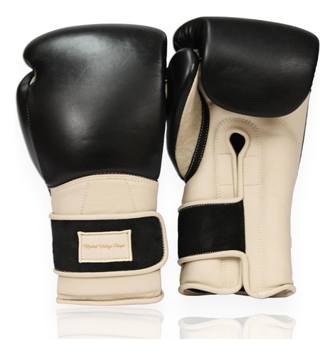 Modest Vintage Player Elite - Guantes De Boxeo De Cuero Negr