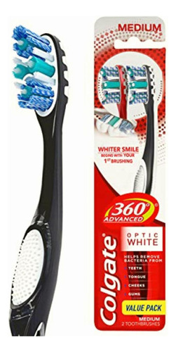 Colgate 360° Advanced Optic White Toothbrush, Medium 2