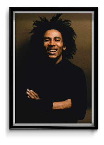 Cuadro Bob Marley M2 30x40 (marco + Lámina + Vidrio)