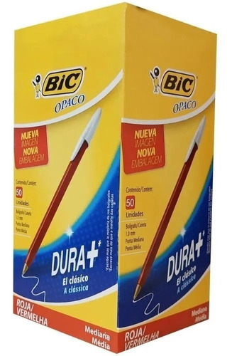 Imagen 1 de 6 de Biromes Bic Crystal Lapiceras Punta 1.0mm X50 Unidades