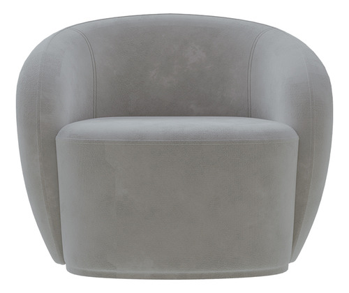 Kit 2 Poltronas Decorativas Íbis Veludo Cinza G33 - Gran