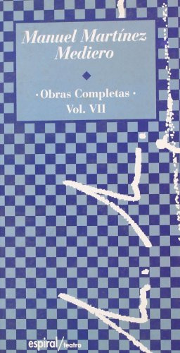 Libro Obras Completas (1995-1998). Vol. Vii De Martínez Medi