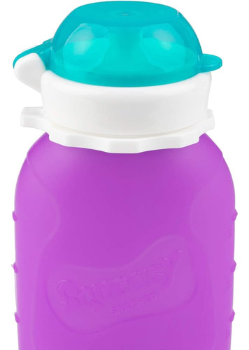 Bolsa De Silicona Reutilizable Squeasy Snacker 6 Oz Púrpura