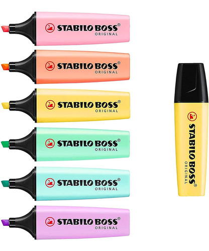 Revendedores Stabilo-boss, Juego De 7 Colores/con Tapa