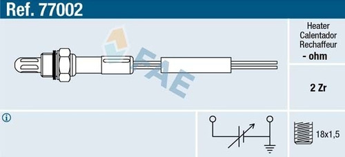 Sonda Lambda Universal Fae De 2 Cables Fae Fae77002