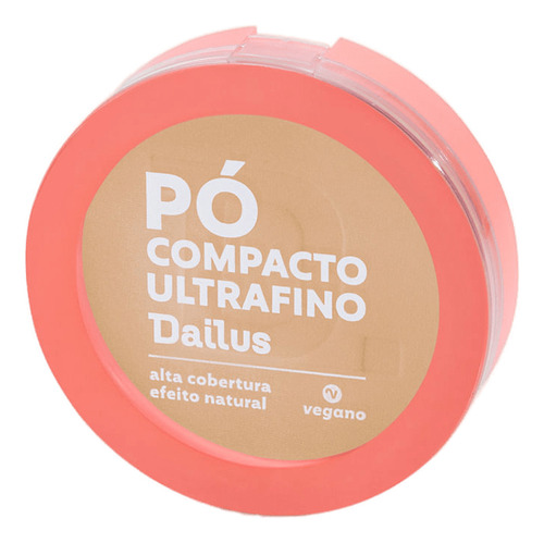 Base de maquiagem em pó compacto Dailus Pó compacto ultrafino Pó compacto ultrafino tom d5 medio - 10g