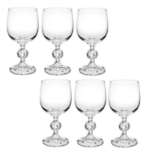 Conjunto 6 Taças De Cristal Licor 50 Ml Bohemia Klaudie