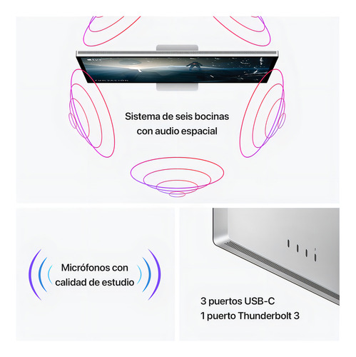 Apple Studio Display - Vidrio nanotexturizado - Base con inclinación ajustable