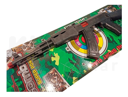 Imagen 5 de 10 de Arma De Juguete Ametralladora Con Sonido A Friccion