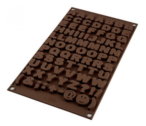 Molde Silicon Abecedario De Chocolate Letras Dobles