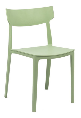 Silla De Comedor Rossi Rio, Estructura Color Verde Selva, 4 Unidades